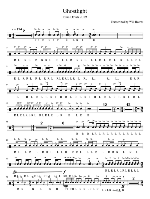 Blue Devils 2019 - Ghostlight - Full Snare Book