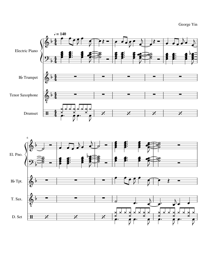 Elevator Music vol 1 Sheet music for Piano, Saxophone tenor, Trumpet in ...