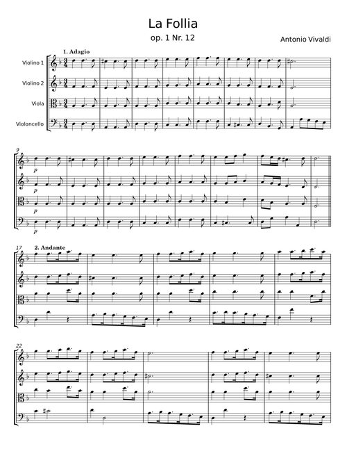 La Follia from Sonata Op.1 No 12/RV 63 - Antonio Vivaldi