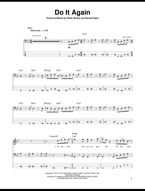 Do It Again - Steely Dan (Bass Tab)