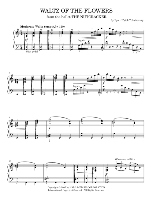 Waltz Of The Flowers (from The Nutcracker Suite) - Pyotr Il'yich Tchaikovsky (Piano Solo)