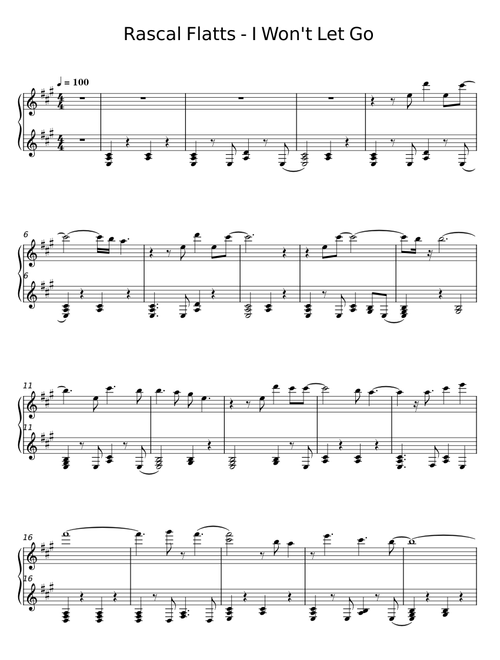 I Won't Let Go - Kara DioGuardi, Rascal Flatts