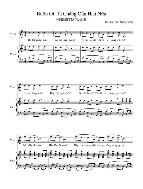 No.35 Buồn Ơi, Ta Chẳng Oán Hận Nữa – Du Lãng Biện