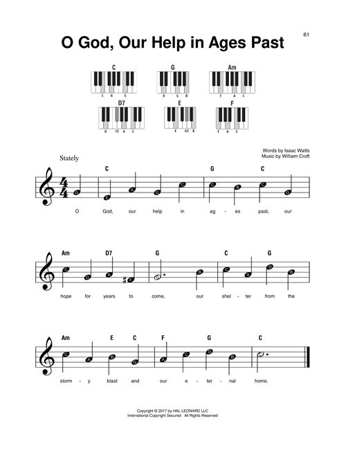 O God, Our Help In Ages Past - Isaac Watts (Super Easy Piano)