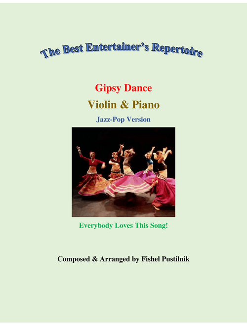 "Gipsy Dance"-Piano Background for Violin and Piano (with Improvisation)-Video - Fishel Pustilnik (Violin and Piano)