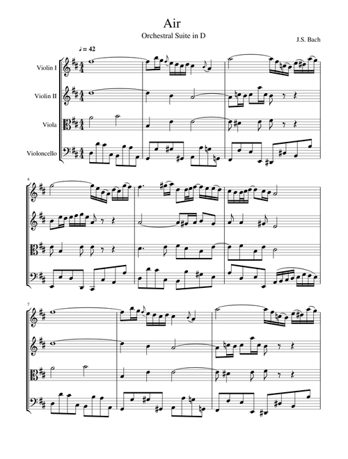 Air Orchestral Suite no.3 Bach