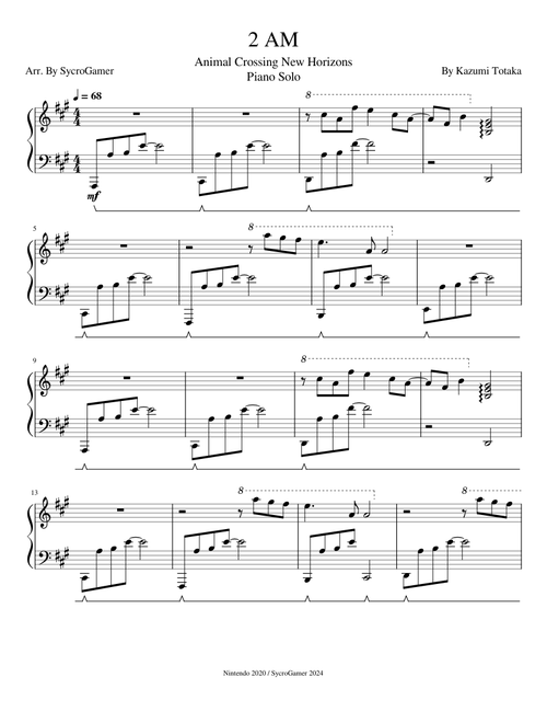2 AM (Piano Solo) - Animal Crossing New Horizons