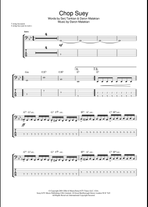 Play Official version of Aerials sheet music by System of a Down for Guitar Bass guitar MuseScore