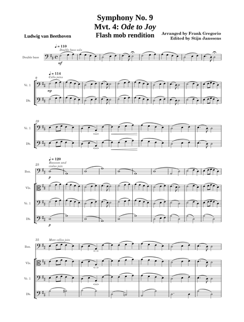 Symphony No.9 Ode to Joy, Flash Mob Rendition