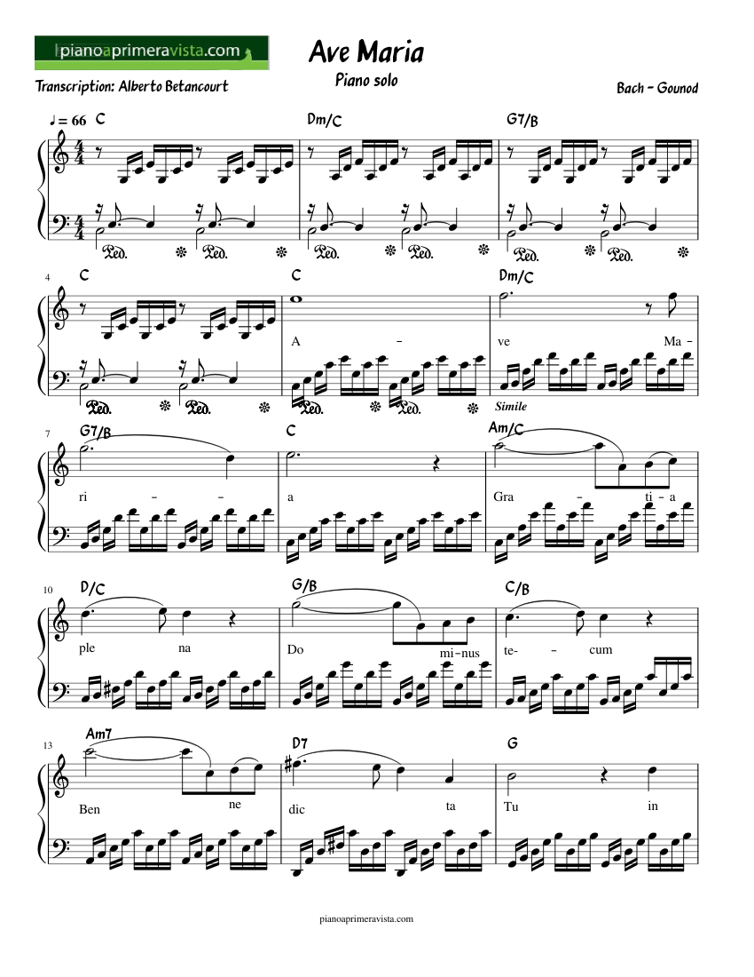 Ave Maria Bach Nuty C Dur