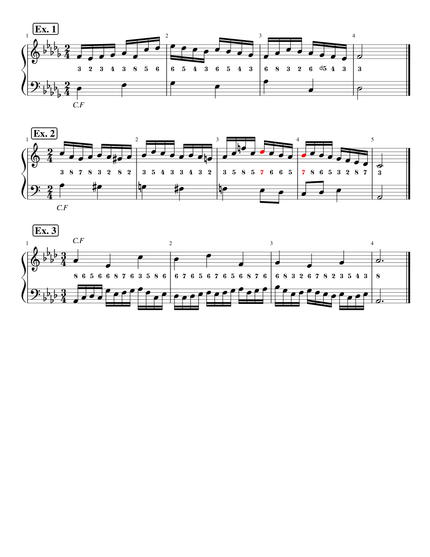 4-1 counterpoint practice Sheet Music for Piano (Solo) easy | MuseScore.com