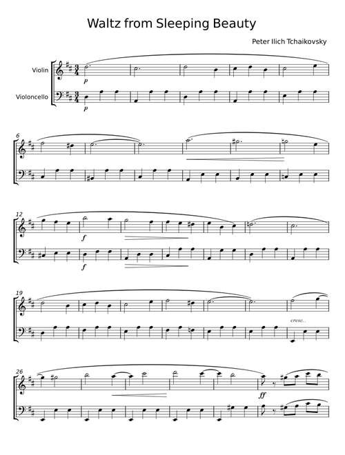 Sleeping Beauty Waltz - Pyotr Ilyich Tchaikovsky