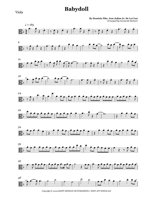 Babydoll (Arr. Leonardo Santoro) - Dominic Fike (Viola Solo)