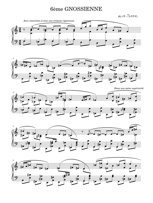 Gnossienne 6 - Erik Satie