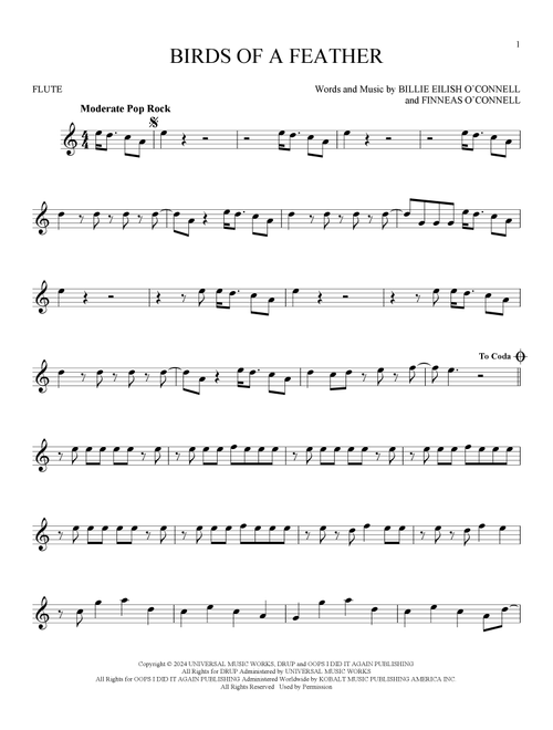 Birds Of A Feather - Billie Eilish (Flute Solo)