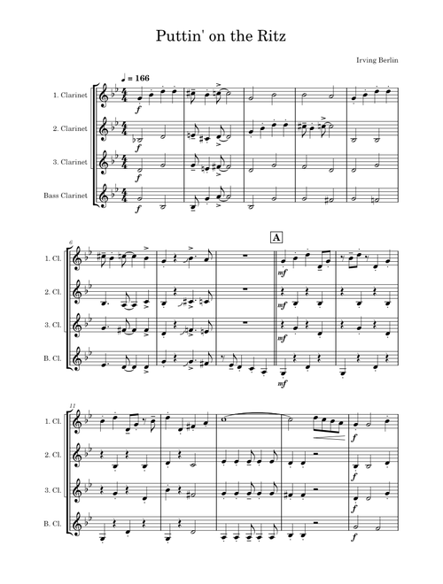 Puttin on the ritz – Irving Berlin