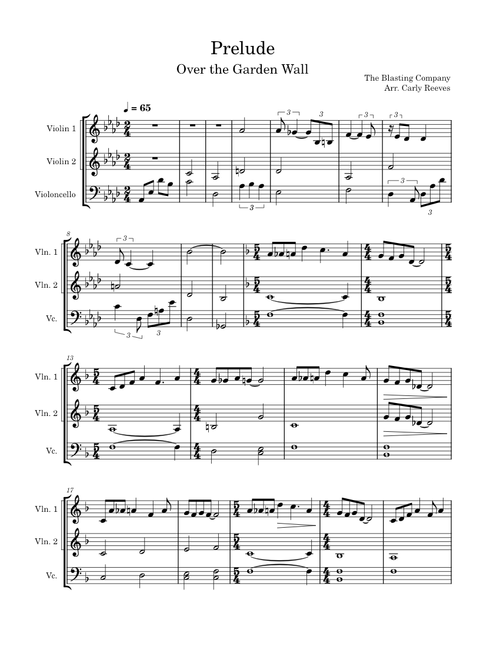 Prelude (From Over the Garden Wall) – The Blasting Company Prelude