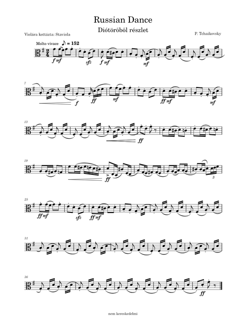 The nutcracker suite - russian dance trepak – Pyotr Ilyich Tchaikovsky