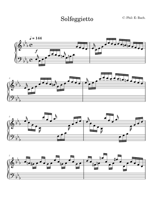 Solfeggietto in C Minor – Carl Philipp Emanuel Bach