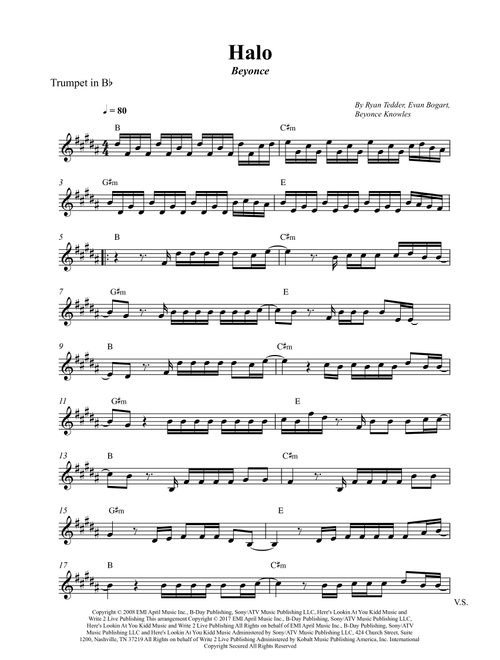 Halo (Arr. Wesley Souza Silva) - Beyonce (Trumpet Solo)