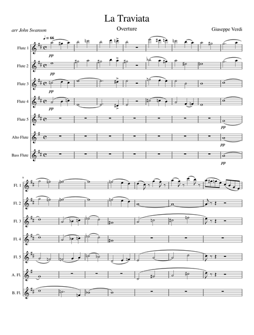 Prelude La traviata – Giuseppe Verdi - Flute choir