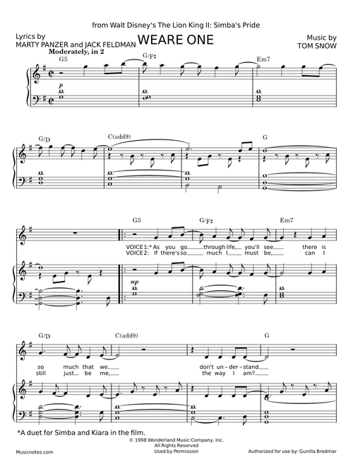 WE ARE ONE – TOM SNOW
