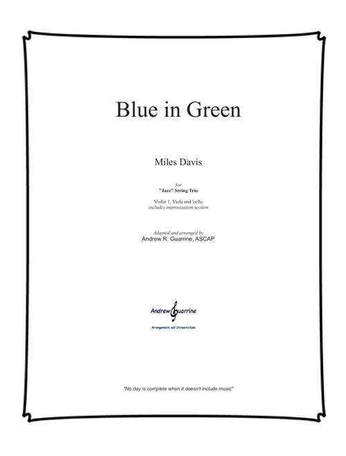 Blue In Green (Arr. Andrew R. Guarrine) - Miles Davis (String Ensemble)