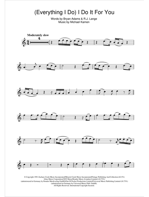 (Everything I Do) I Do It For You - Bryan Adams (Flute Solo)