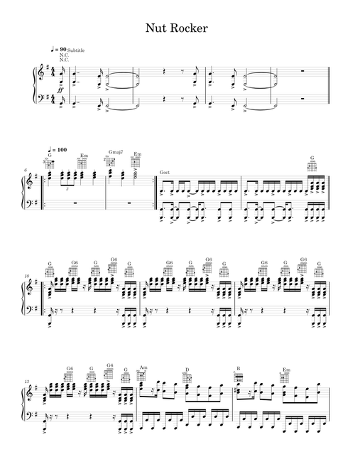 Nut Rocker - B Bumble & The Stingers (Piano-Voice)