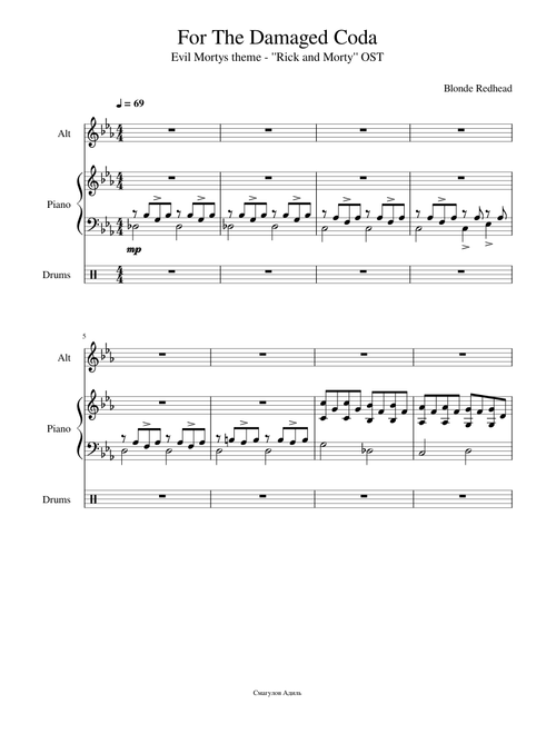 "For The Damaged Coda" - Evil Morty's theme