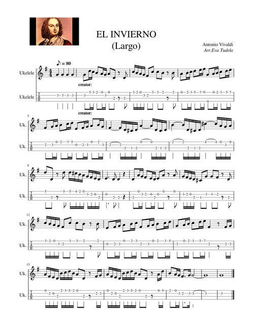 The Four Seasons - Winter – Antonio Vivaldi el INVIERNO UKELELE