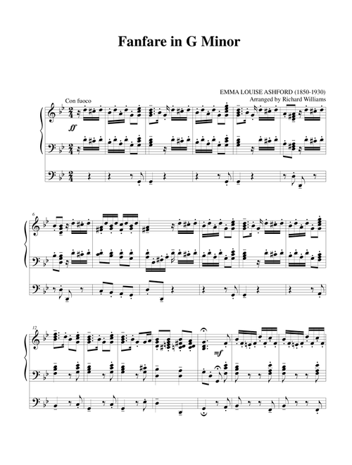 Fanfare in G Minor (Arr. Richard Williams) - Emma Louise Ashford (1850-1930) (Organ)