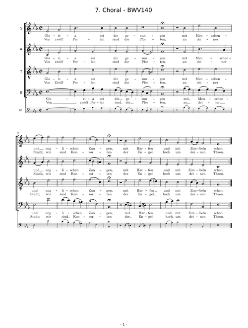 BWV140/7. Chorale