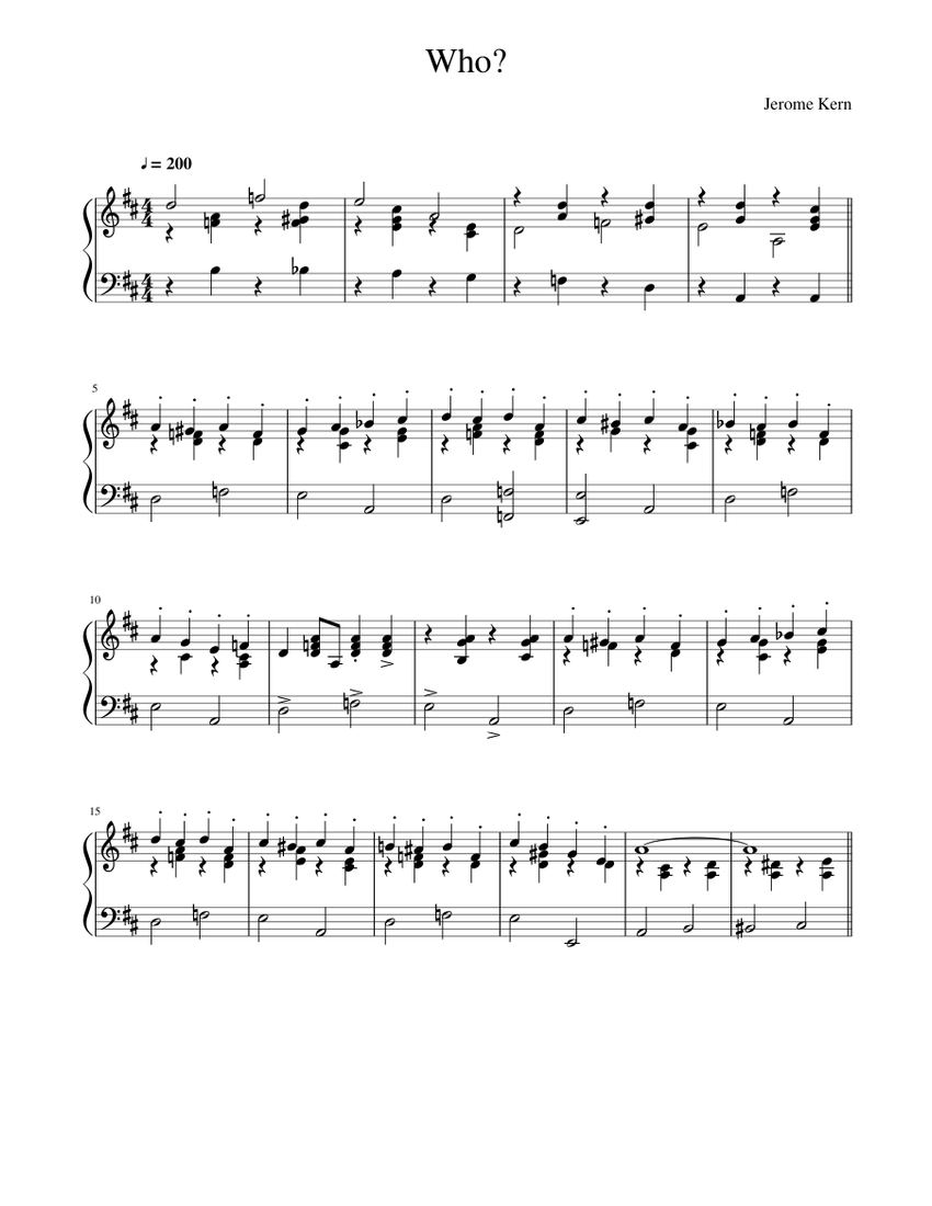 The Who Famous Riffs Notes Who? Sheet music for Piano (Solo) | Musescore.com