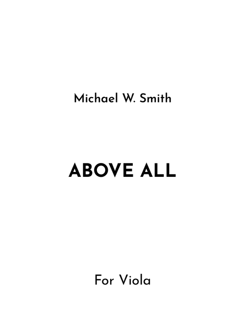 Above All (Arr. Jireh J.) - Rebecca St James (Viola Solo)