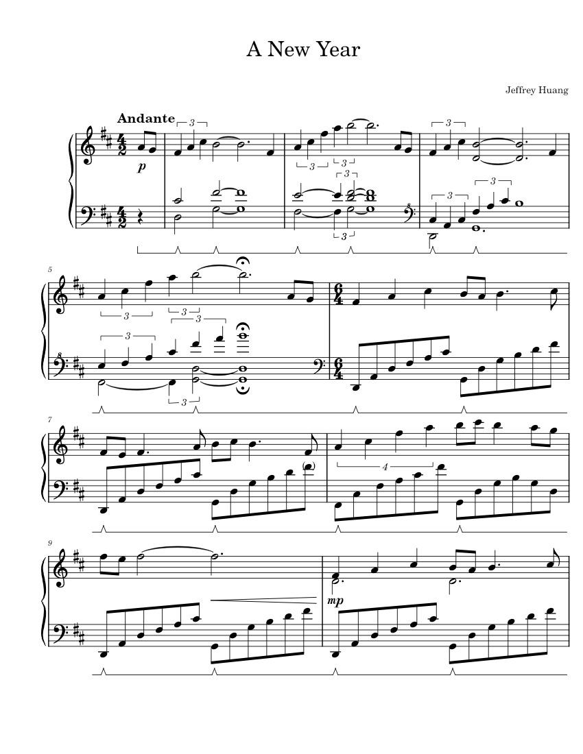 new year is coming piano