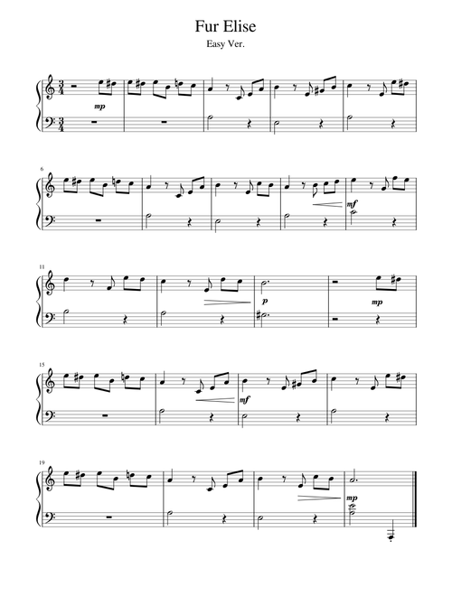 Fur Elise (Easy Ver.)