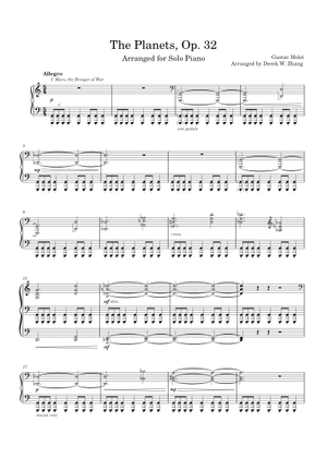 Jupiter - arr. for two pianos by Gustav Holst Sheet Music for