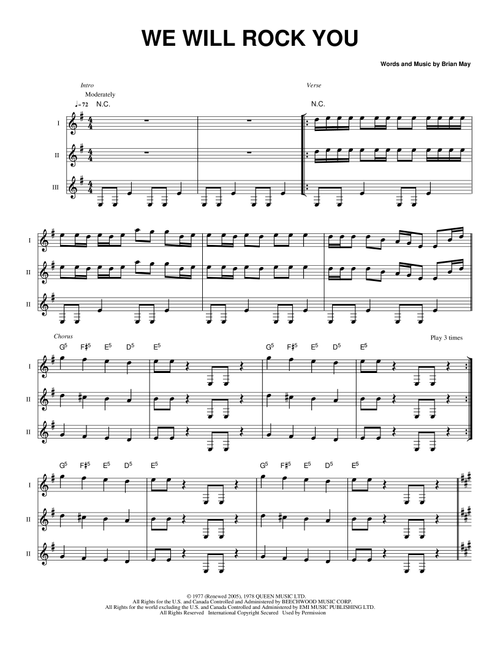 We Will Rock You - Queen (Guitar Ensemble)