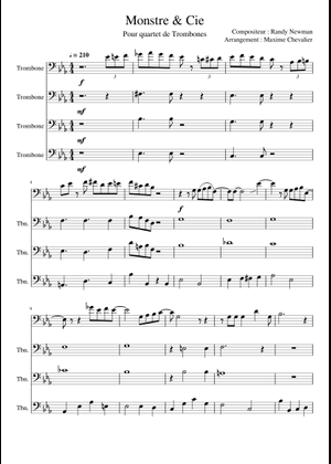 Monster's Inc. Theme Sheet Music with Chords for Piano, Trombone, Bass  guitar, Drum group & more instruments (Mixed Quintet) | MuseScore.com