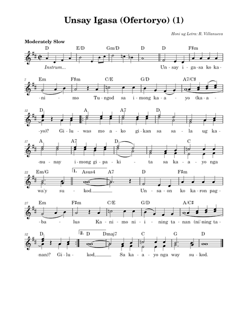 Unsay Igasa (Ofertoryo) – Rudy Villanueva