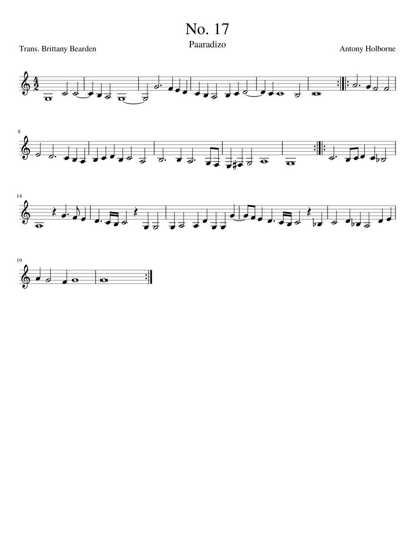 No. 17 Quintus Sheet music for Alto (Solo)