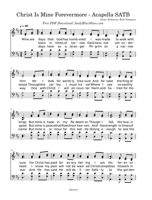 Christ Is Mine Forevermore – CityAlight - Acapella SATB