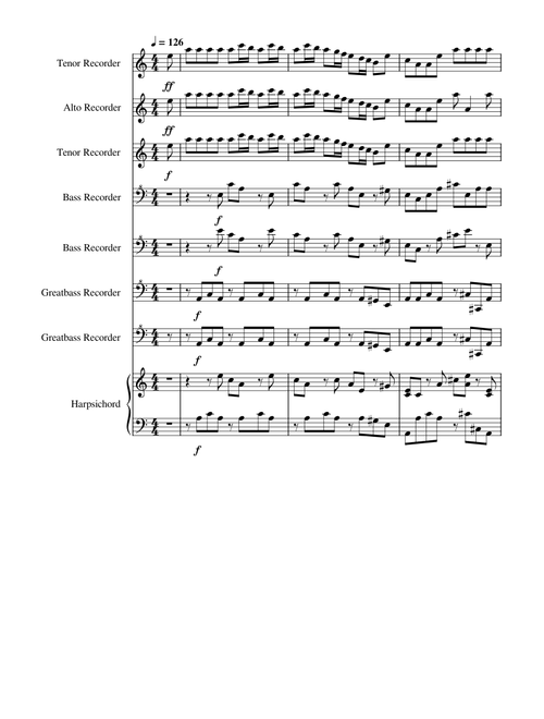Violin Concerto in A minor for Recorder Orchestra
