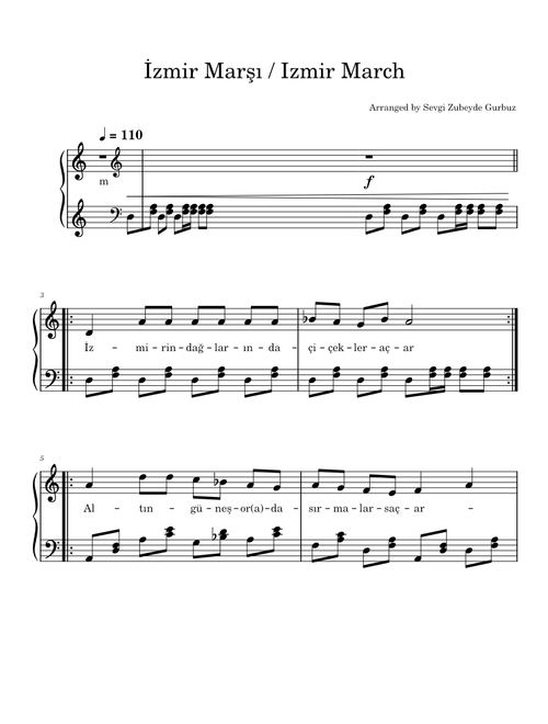 İzmir Marşı – Turkey Folk Song İzmir March