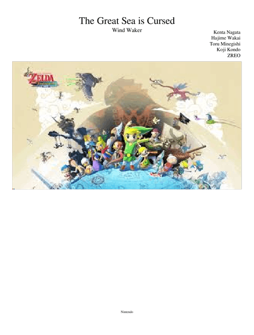The Great Sea is Cursed/ The Cursed Sea- Wind Waker (ZREO)
