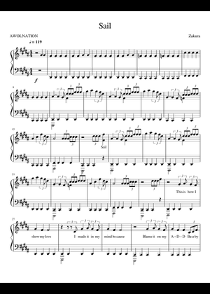 Tulip Upside-down 楽譜 Upside Down Sheet Music for Piano