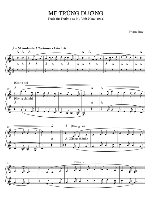 Mẹ Trùng Dương - Phạm Duy