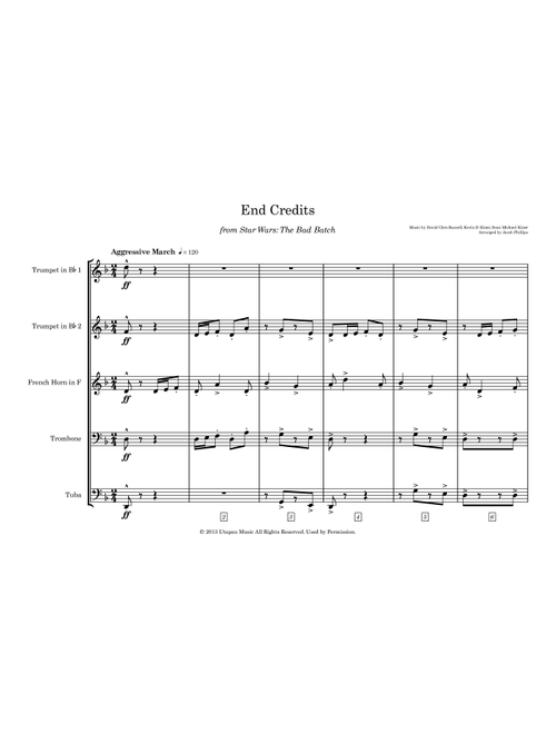 Star Wars; The Bad Batch (Arr. Jacob Phillips) - Sean Michael Kiner, Kevin D Kiner, David Glen Russell (Brass Ensemble)
