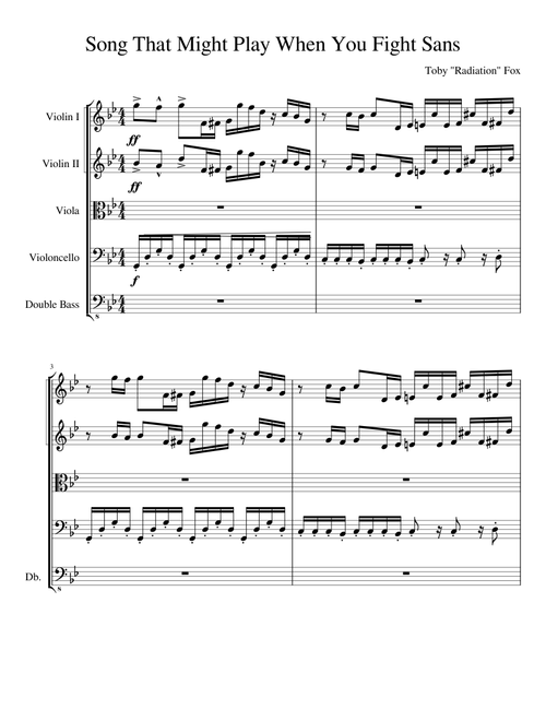 Song That Might Play When You Fight Sans